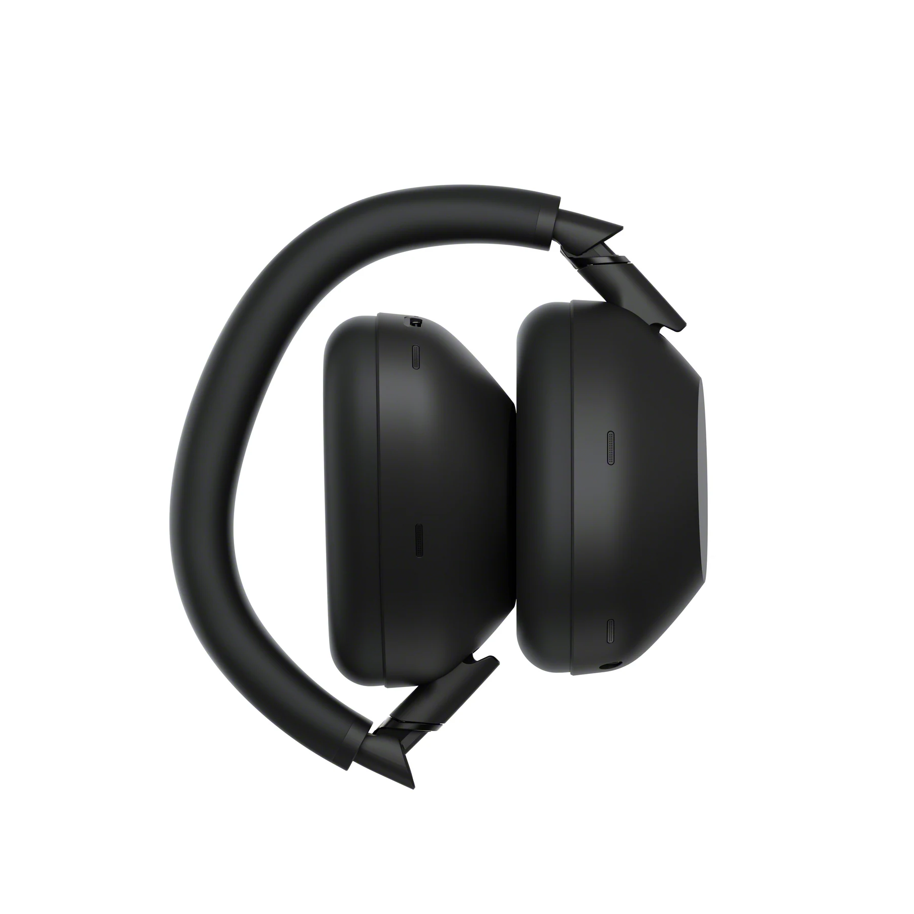 Black WH-1000XM6 headphones folded inward